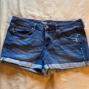 Rolled Cuff Jean Shorts